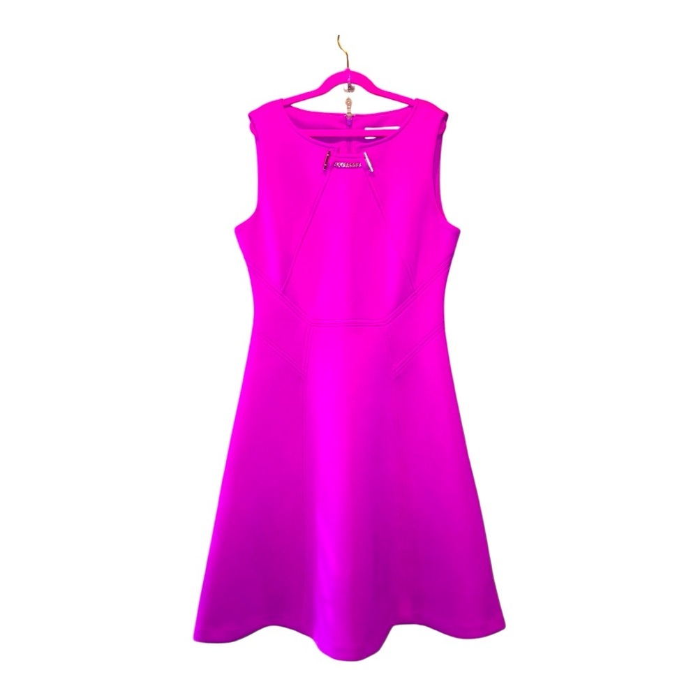 IVANKA TRUMP Fuchsia Sleeveless A Line Mini Dress 6